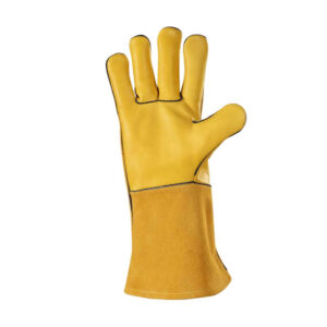 Premium Quality, Yellow Combination Leather Heavy Duty Welding Glove
