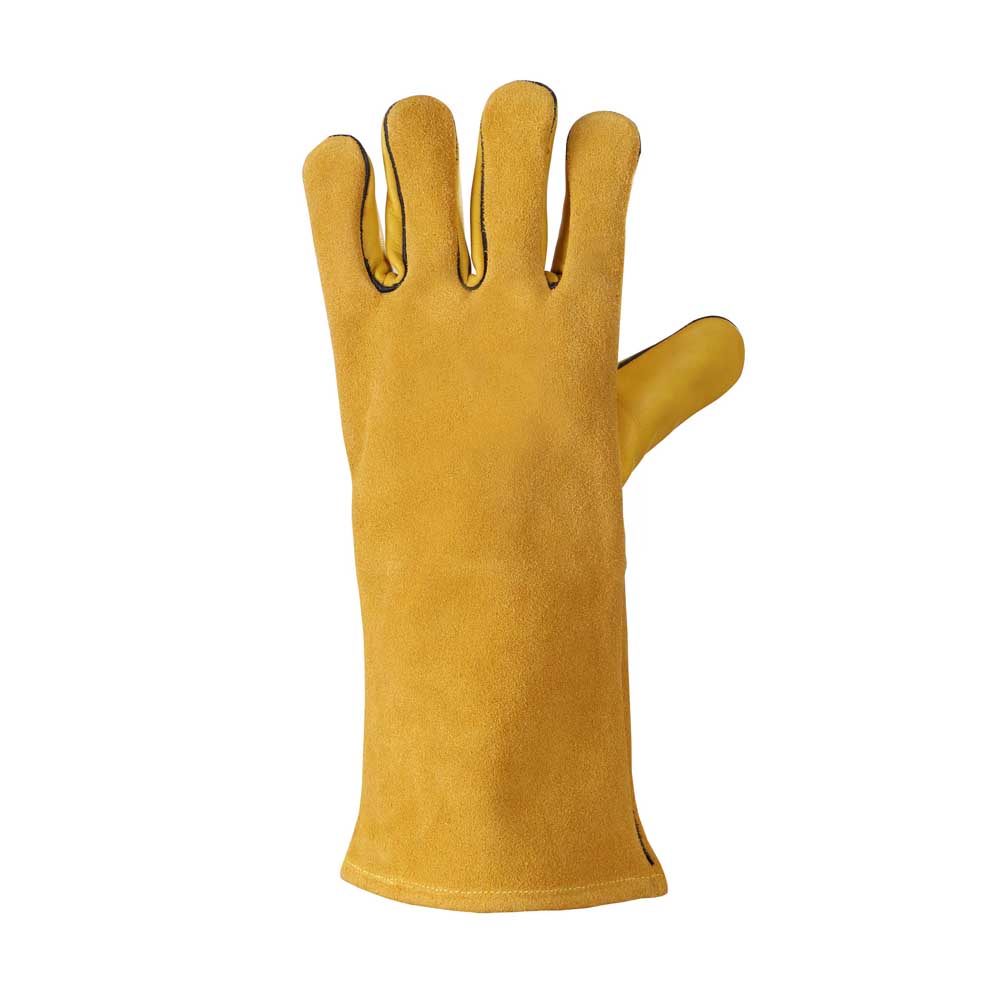 Premium Quality, Yellow Combination Leather Heavy Duty Welding Glove - Image 2
