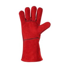 Red Colpoured Split Leather Heavy Duty Welding Glove