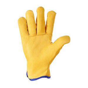 Premium Quality, 3 Tips Designed Yellow Cow Grain Assembly Glove