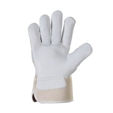 Premium Quality, Cow Grain Canadian Riggers Glove with Aramid Lining for Cut Resistance