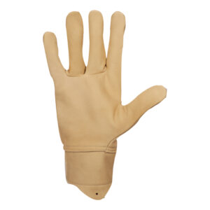 Premium Grade Cow Grain Biscuit Beige Colored Drivers Gloves with Knitted Elastic on Cuff