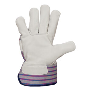 Top Grade Cow Grain Canadian Rigger Glove with Stripped Back and Cuff